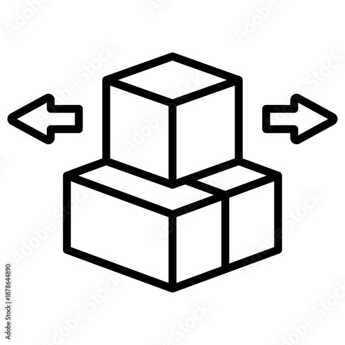 Consolidation Simple and clear vector icon illustrating an essential idea or function