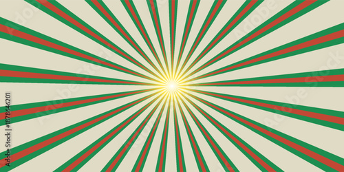 Vintage red green grunge retro circus lights background with festive swirls. Vector illustration