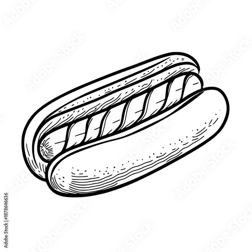 Vintage Hotdog Slice Machine | Clean, isolated vector art for creative projects.