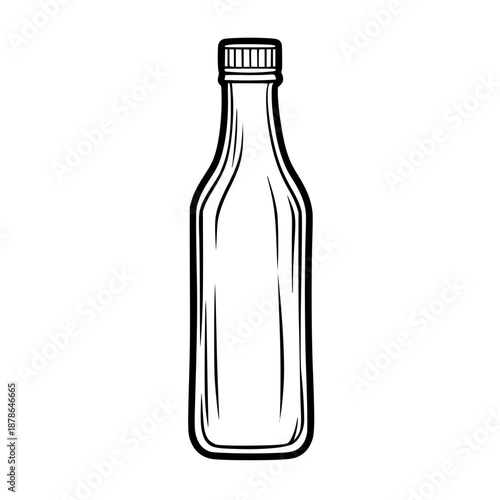 Elegant Bottle Whiskey Minimalist Style | Clean, isolated vector art for creative projects.