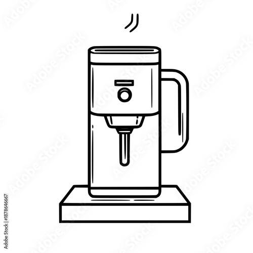 Simple Yet Elegant Hot Water Dispenser - Modern Solution Quenching Thirsts | Clean, isolated vector art for creative projects.