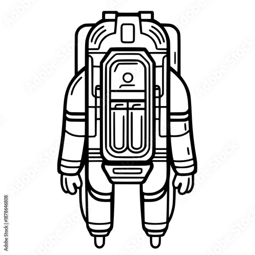 Galactic Guardian - Exploration's Unsung Hero | Clean, isolated vector art for creative projects.