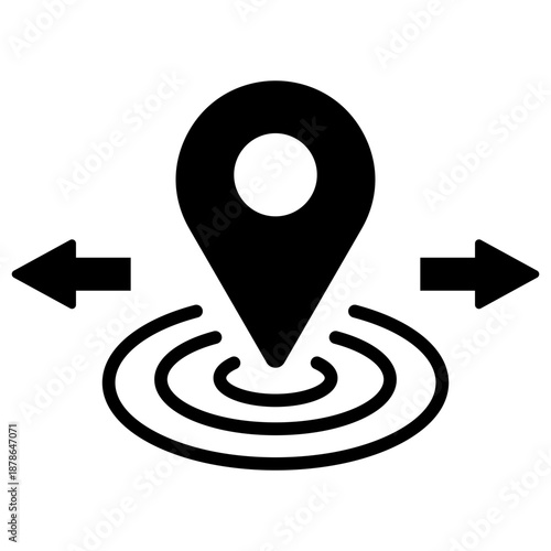 Repositioning Simple and clear vector icon illustrating an essential idea or function