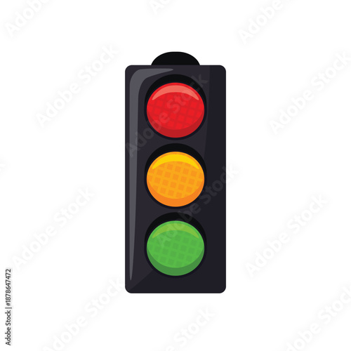Traffic light icon vector, traffic light clip art, clip art traffic light, isolated on white background 
