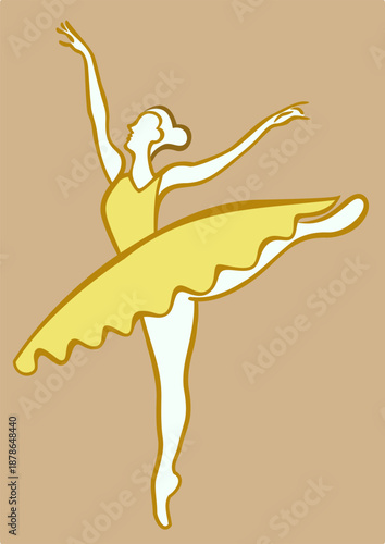 vector illustration of a ballet dancer