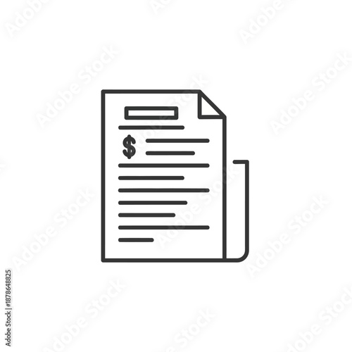Business Financial Document with Dollar Sign and Text for Corporate Reports