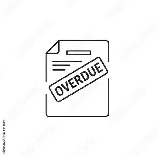 Business Document Overdue Notification with Generic File Icon