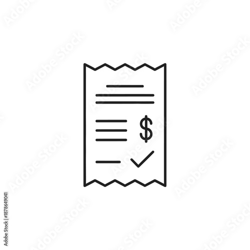 Business Receipt with Financial Details and Payment Confirmation