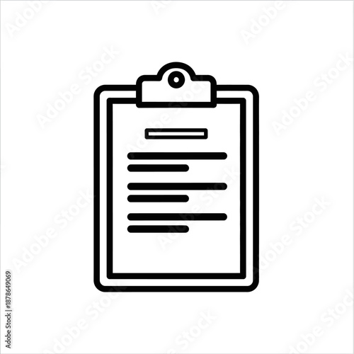 Clipboard Icon for Documentation and Note Taking in Digital Workspaces