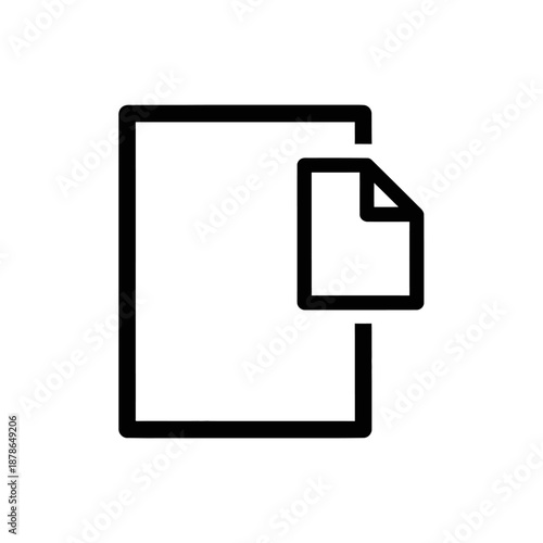 Close-up of a Blank Document Icon for Digital File Management and Data Storage