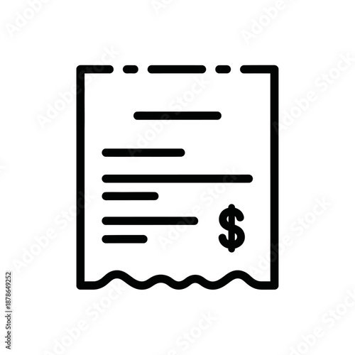 Close-Up of a Digital Receipt with Price Information and Dollar Sign