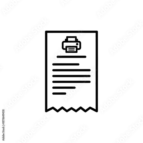 Close-up of a Document with a Printer Icon for Office and Printing Concepts