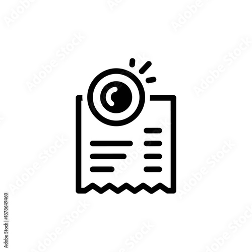 Close-up of a Document with a Magnifying Glass and Graphs Showing Data Analysis