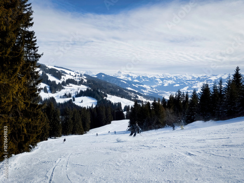 Ski slope in the Austrian resort of Brixental (SkiWelt Wilder Kaiser)