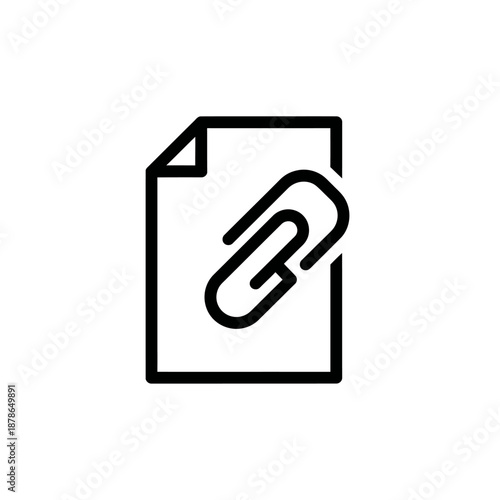 Close-up of a Paper Clip on Document for Office and Business Use