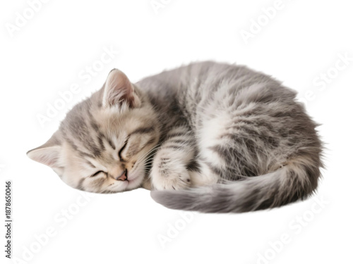 Cute Kitten on Transparent Background