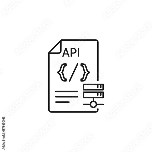 Close-Up of API Code Document with Brackets and JSON Symbols for Software Development