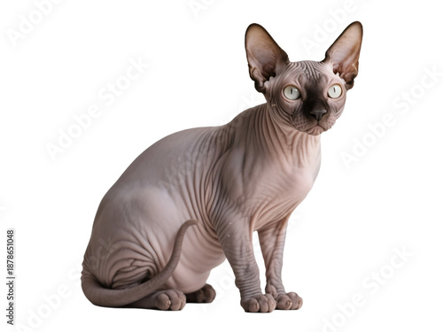 Cute Cat on Transparent Background