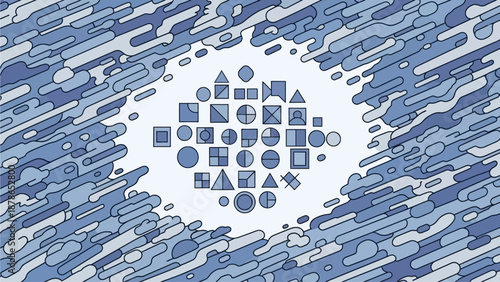 Abstract Social Network Structure Vector Illustration Showing Human Connectivity, Digital Communication and Community Interaction Pattern
