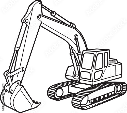 excavator vector illustration