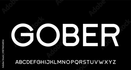 luxury modern font alphabetical vector set	
