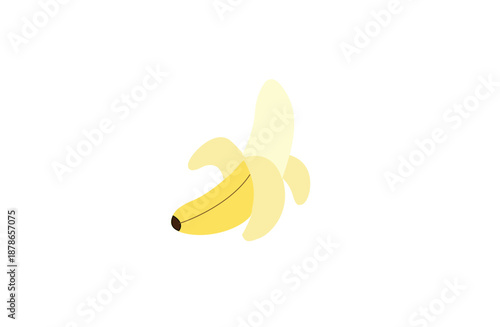 banana isolated on white background, banana vector art 