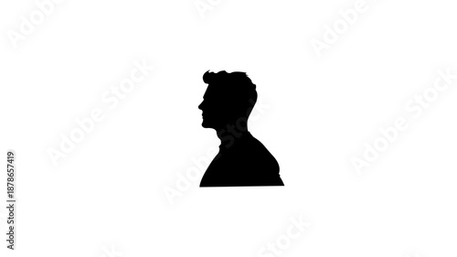 silhouette of a men, side pose of men 