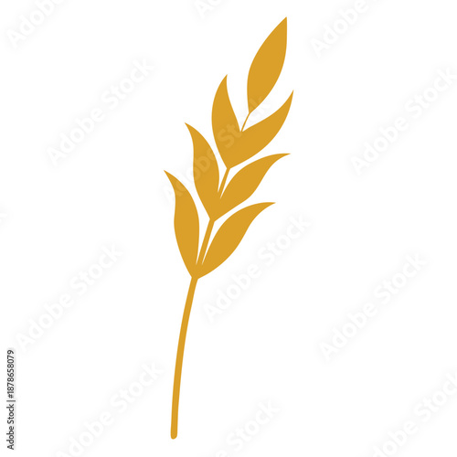 golden rod silhouette on white background 