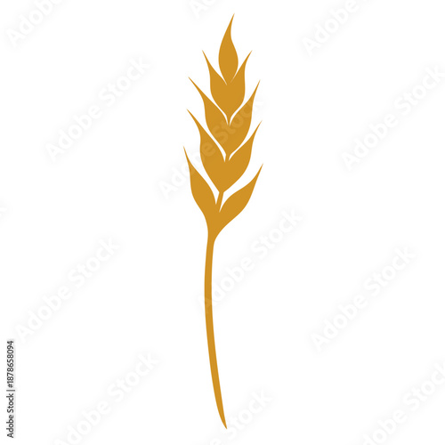 golden rod vector silhouette on white background 