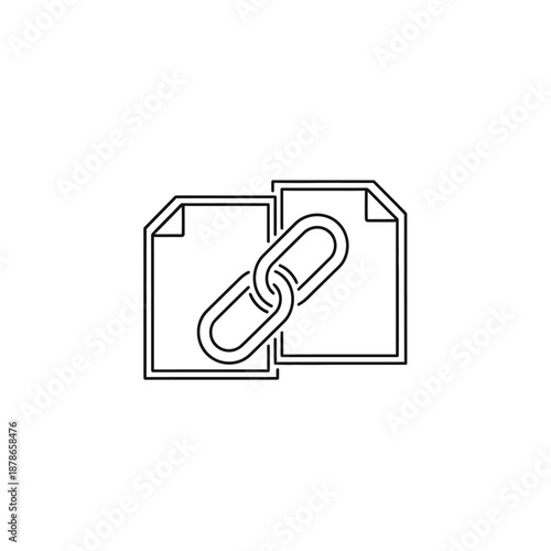 Close-up of Paper Documents Fastened with a Metal Paperclip for Office Organization