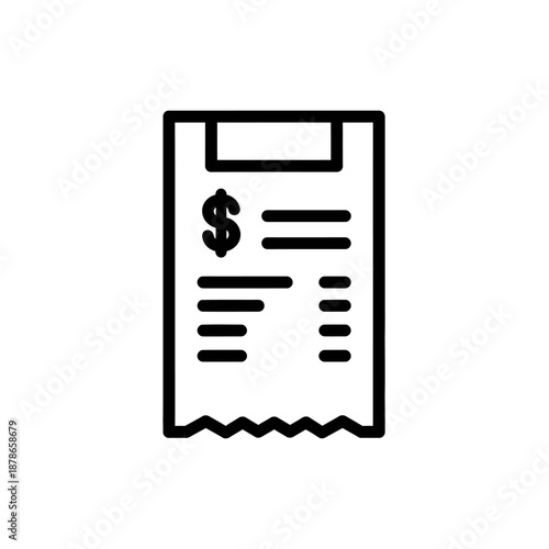 Close-up of Receipt or Bill with Financial Details for Budget and Expense Tracking