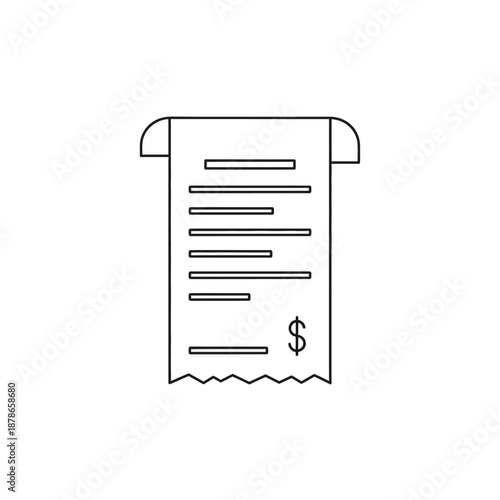 Close-Up of Receipt or Invoice with Numeric and Text Details for Financial Documentation