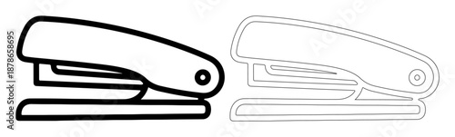 Stapler office supply outline on transparent background