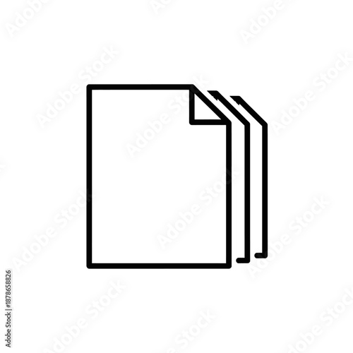 Creative Flat Design Document Icon for Digital Files and Files Management