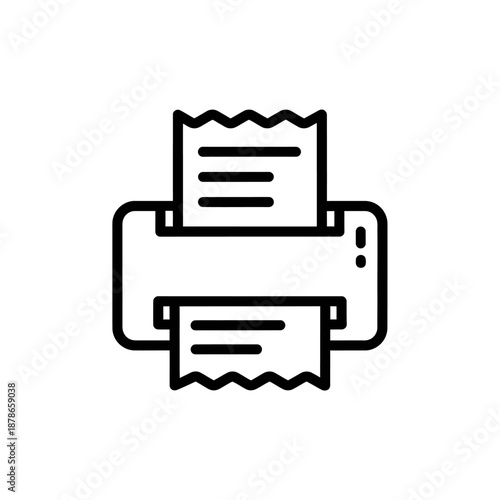 Compact Modern Printer Printing Document with Clear Output