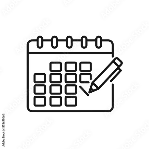 Digital Calendar and Planning Icon for Organization and Scheduling