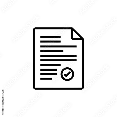 Document Certification Icon for Official Approval and Verification