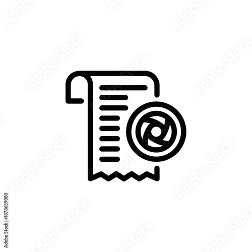 Detailed Document with Circular Seal Symbol Representing Certification and Official Documentation