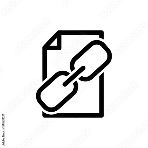 Digital Connectivity Concept with Link and Document Icon for Online Sharing