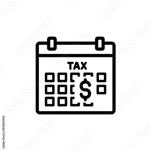 Digital Tax Reminder Illustration with QR Code and Calendar Icon for Financial Documentation