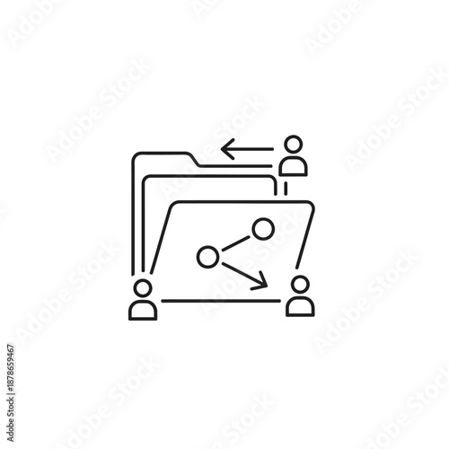 Digital Workflow Illustration Showing Progression and Data Reorganization