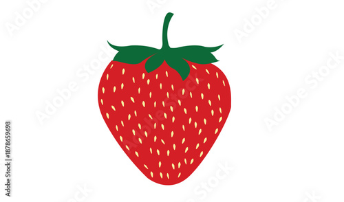 strawberry on white background