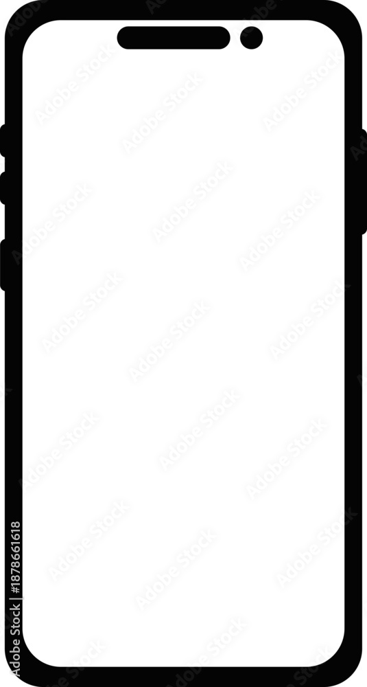 Obraz premium Modern Smartphone mockup template. Handphone, smart phone empty screen, frame border.