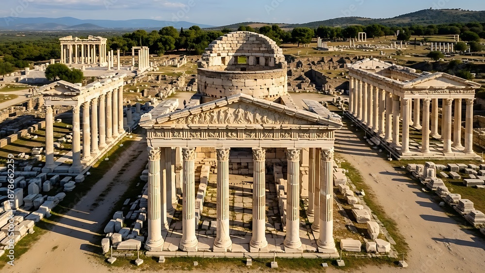 Fototapeta premium Ancient ruins of a grand temple