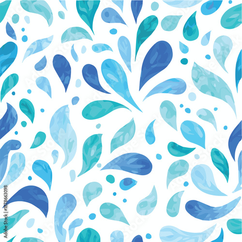 Thai Songkran water element seamless pattern