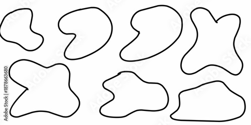 Abstract chocolate shape collection set. Random chocolate lumps in the collection set.