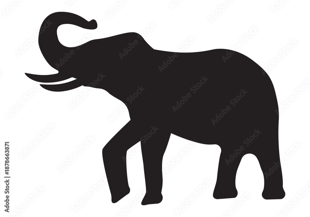 Obraz premium elephant silhouette vector