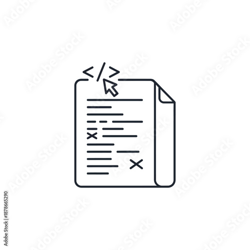 Document Editing and Coding Concept with Digital File Icon for Technology and Business Use