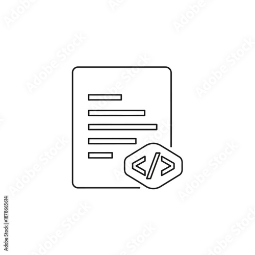 Document with Coding Symbols Digital File Representation for Software Development