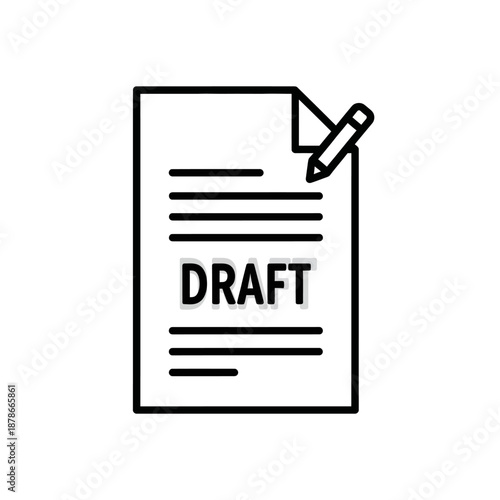 Draft Document with Pen and Paper for Business Planning or Writing